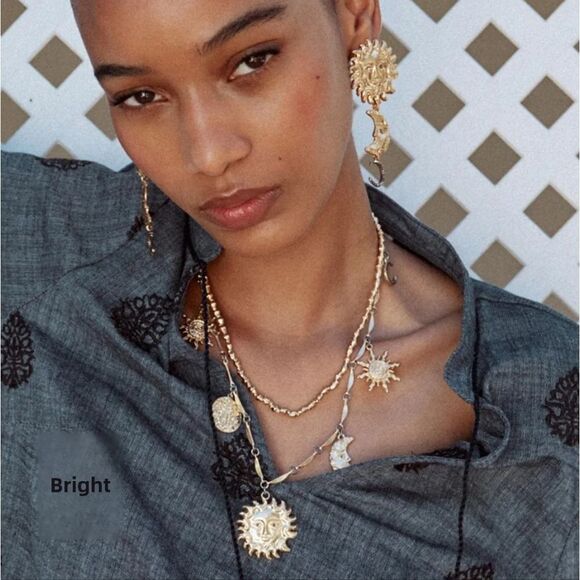 NWT ZARA SUN AND MOON EARRINGS - Picture 2 of 9